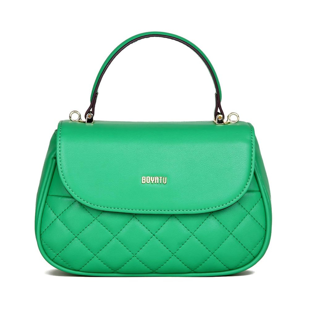 Genuine Leather Satchel Purse Quilted Shoulder Bag Ladies - c: